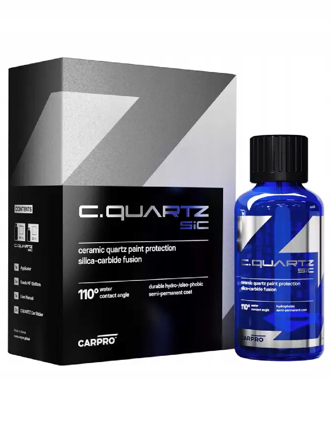CarPro - C.Quartz SiC Kit 50ml - Prosta W aplikacji Powłoka Ceramiczna