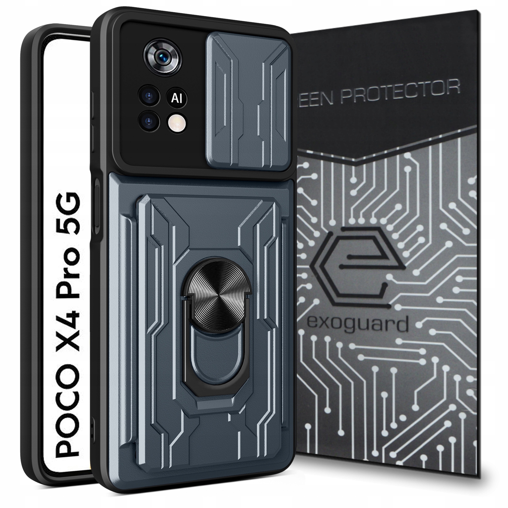 

Etui Pancerne Case+szkło do Xiaomi Poco X4 Pro 5G
