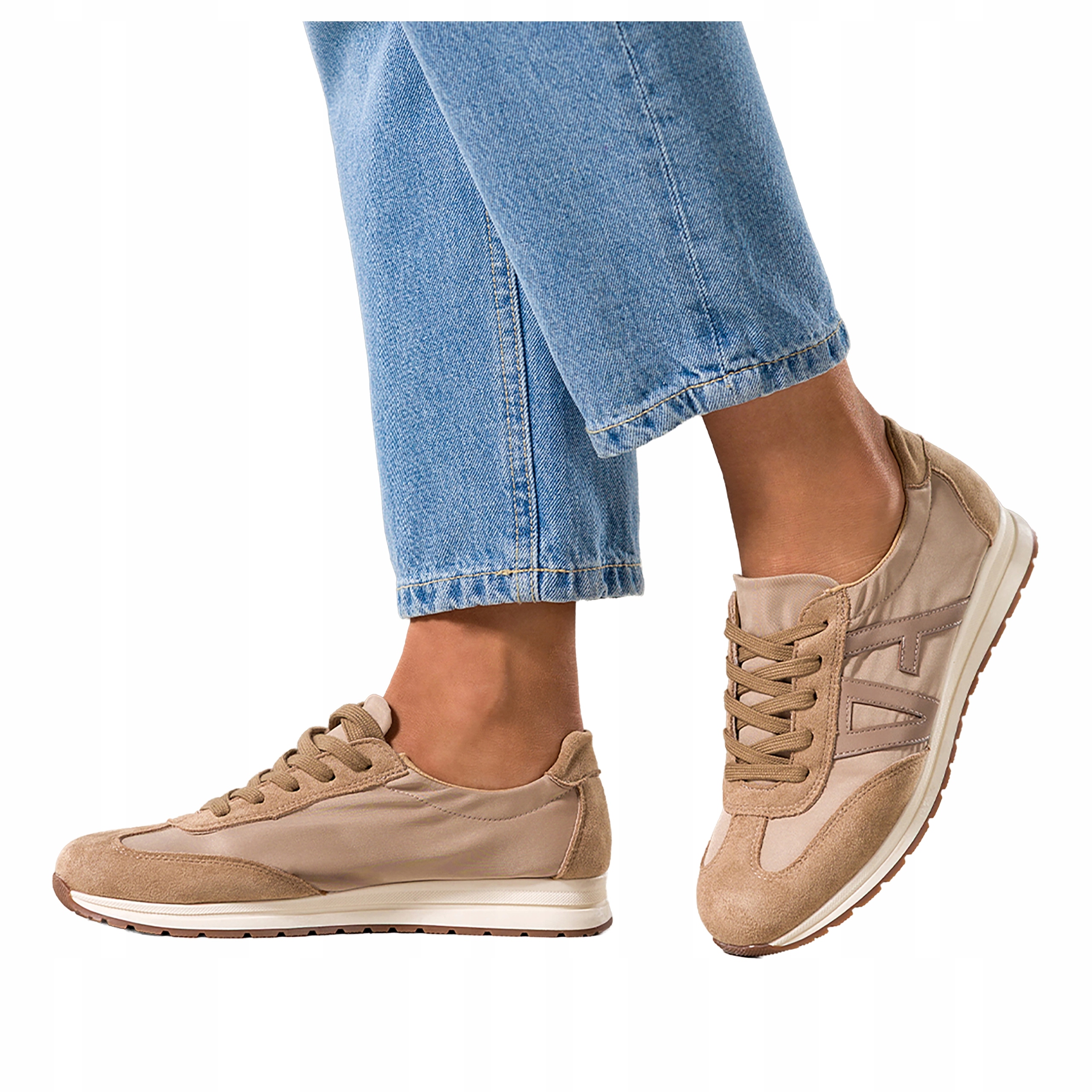 Sneakersy Béžové Dámské Sportovní Tmavě béžové Šněrovací Vložky vel. 36