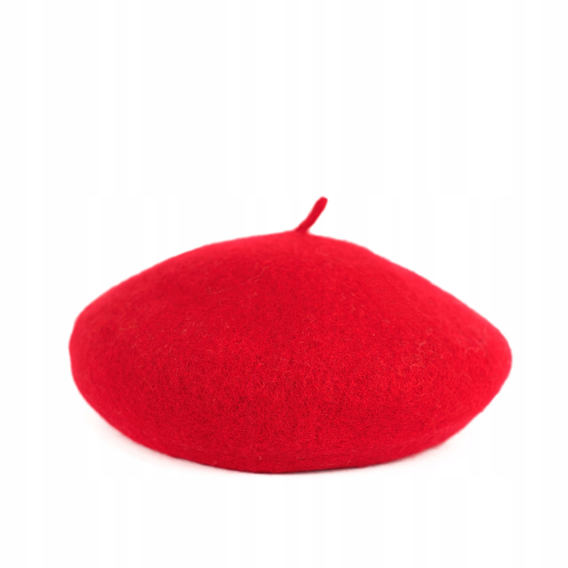 

Beret Damski Francuski Klasyczny Wełniany Czerwony