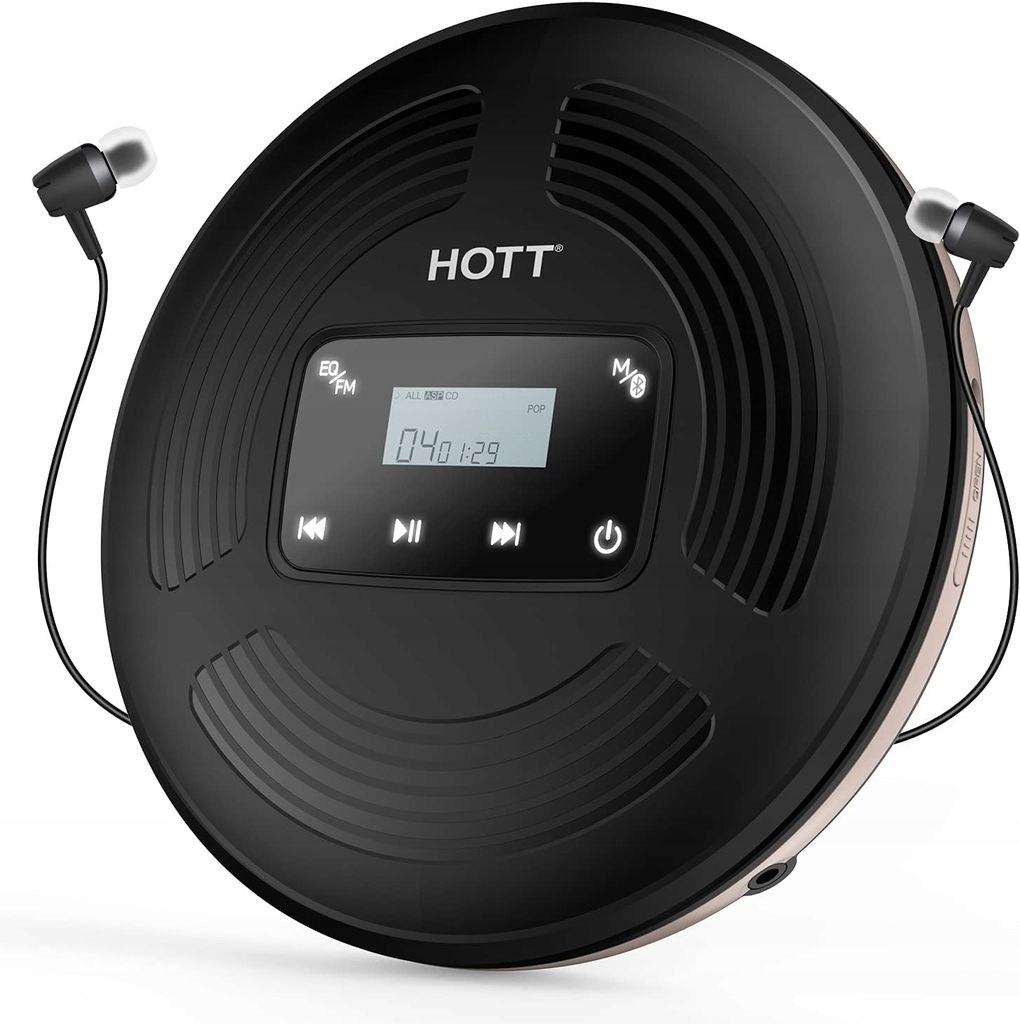 Prehrávač CD Prenosné Fm rádio Aux Bluetooth dotykový vysielač ľahký