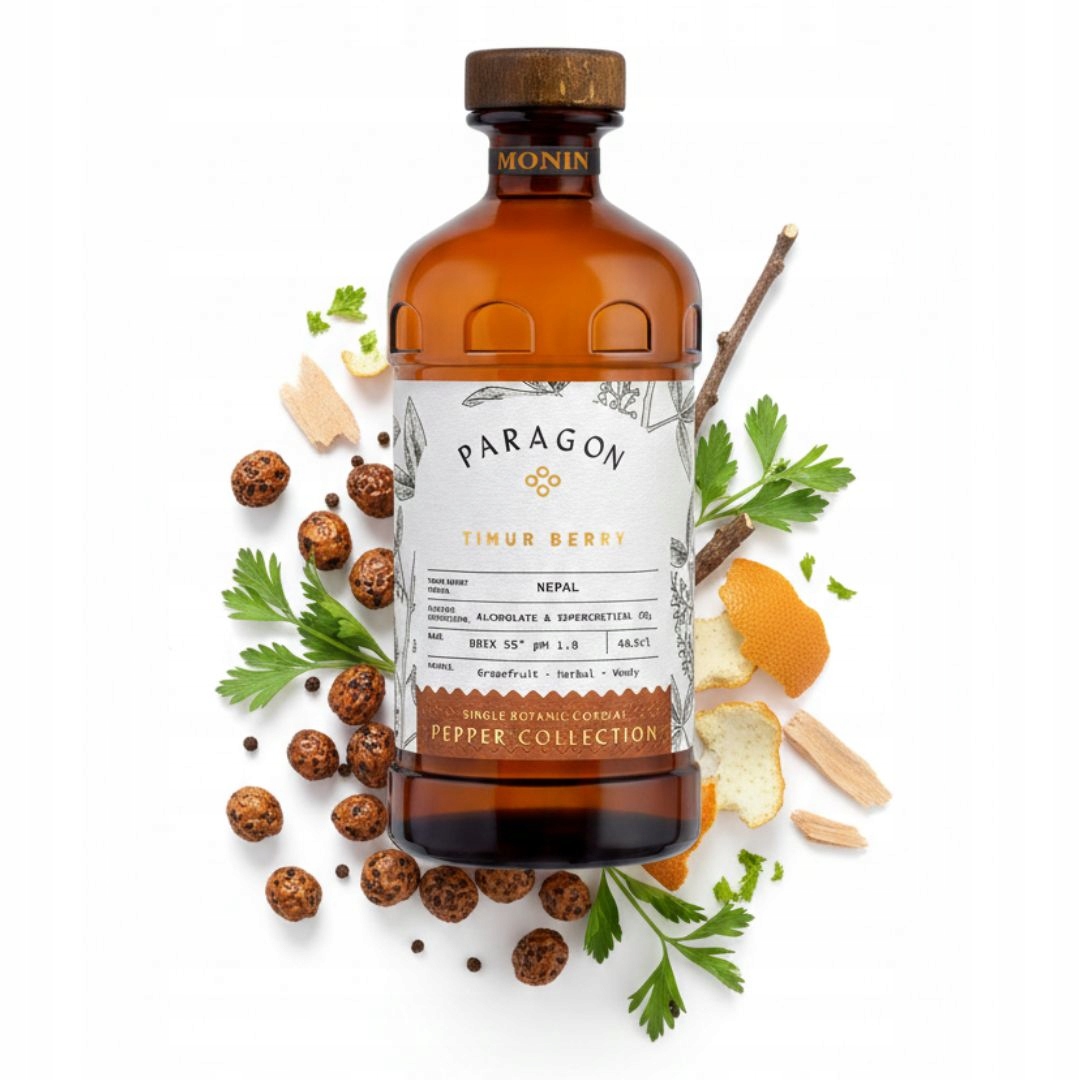 Paragon Monin Timur Berry 485 ml – Botaniczny Kordiał Do Koktajli i Drinków