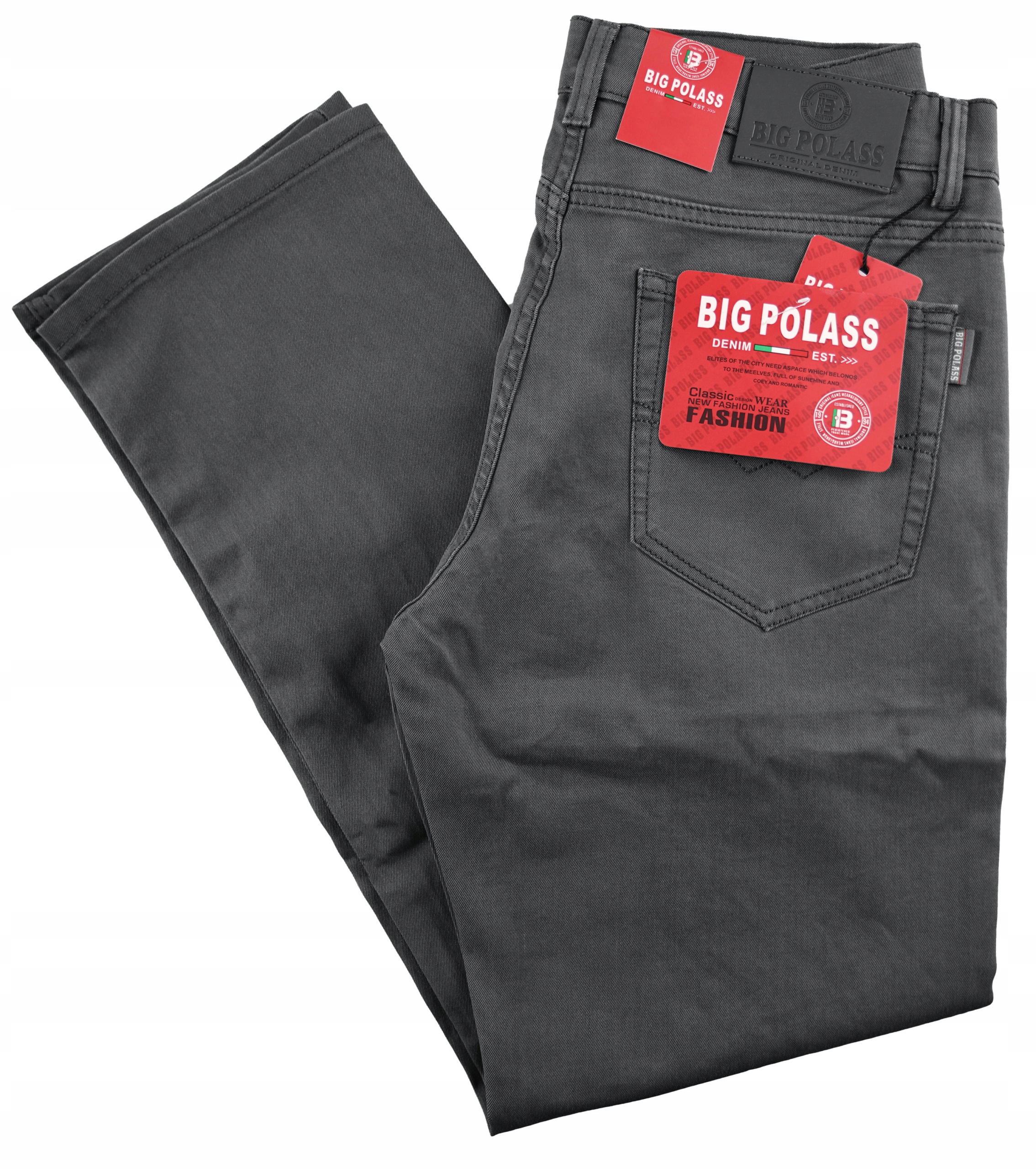 Spodnie Męskie Bawełniane Siwe Szare Cienkie Na Lato W45 L32 pas 118-126 cm