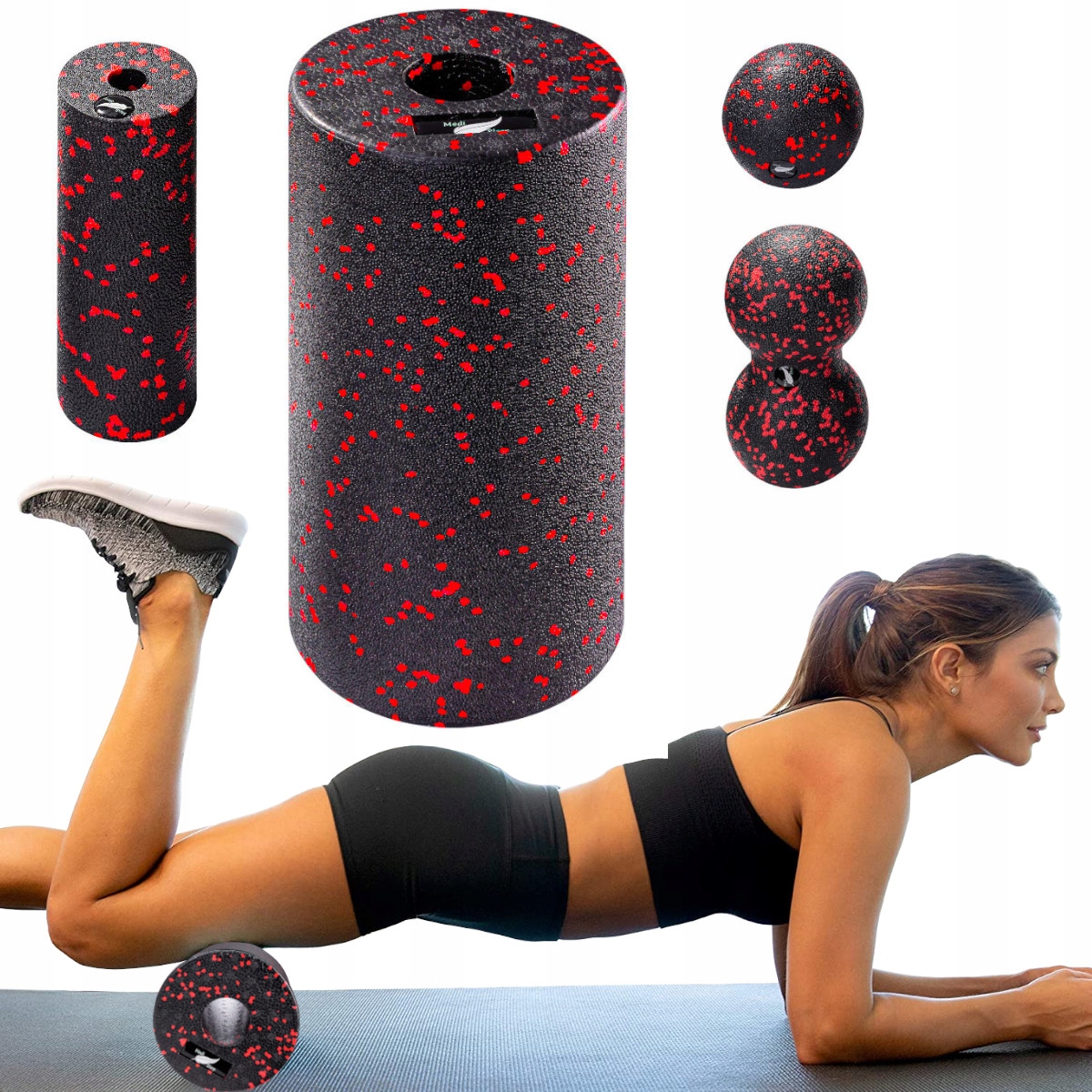

Roller wałek do masażu piłka duoball zestaw fitnes