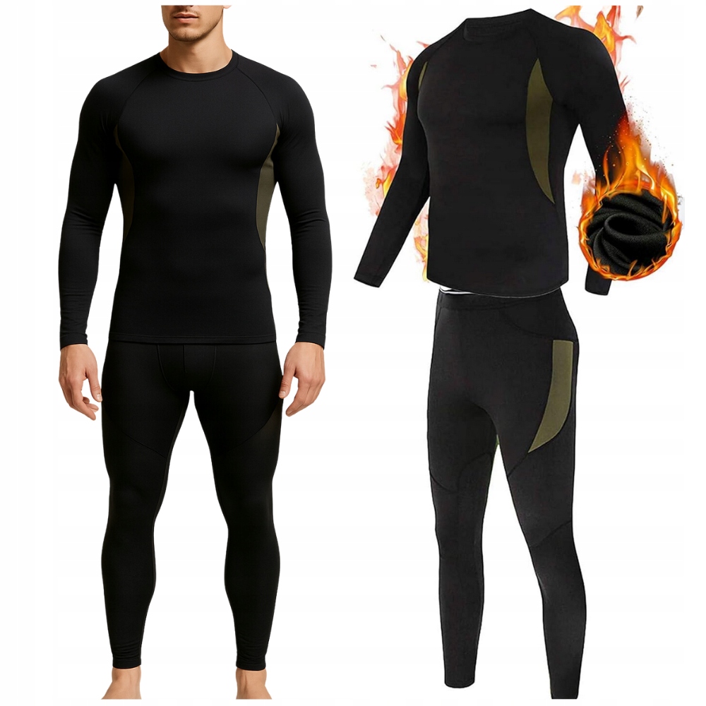 Termoaktivní Spodní Prádlo Pánské Termoprádlo Komplet Mikina Set Na Zimu M