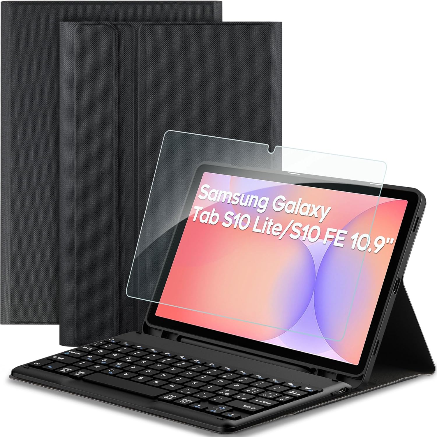 Etui z klawiaturą do Samsung Galaxy Tab S9 S9 Fe S10 Lite S10 Fe Qwerty