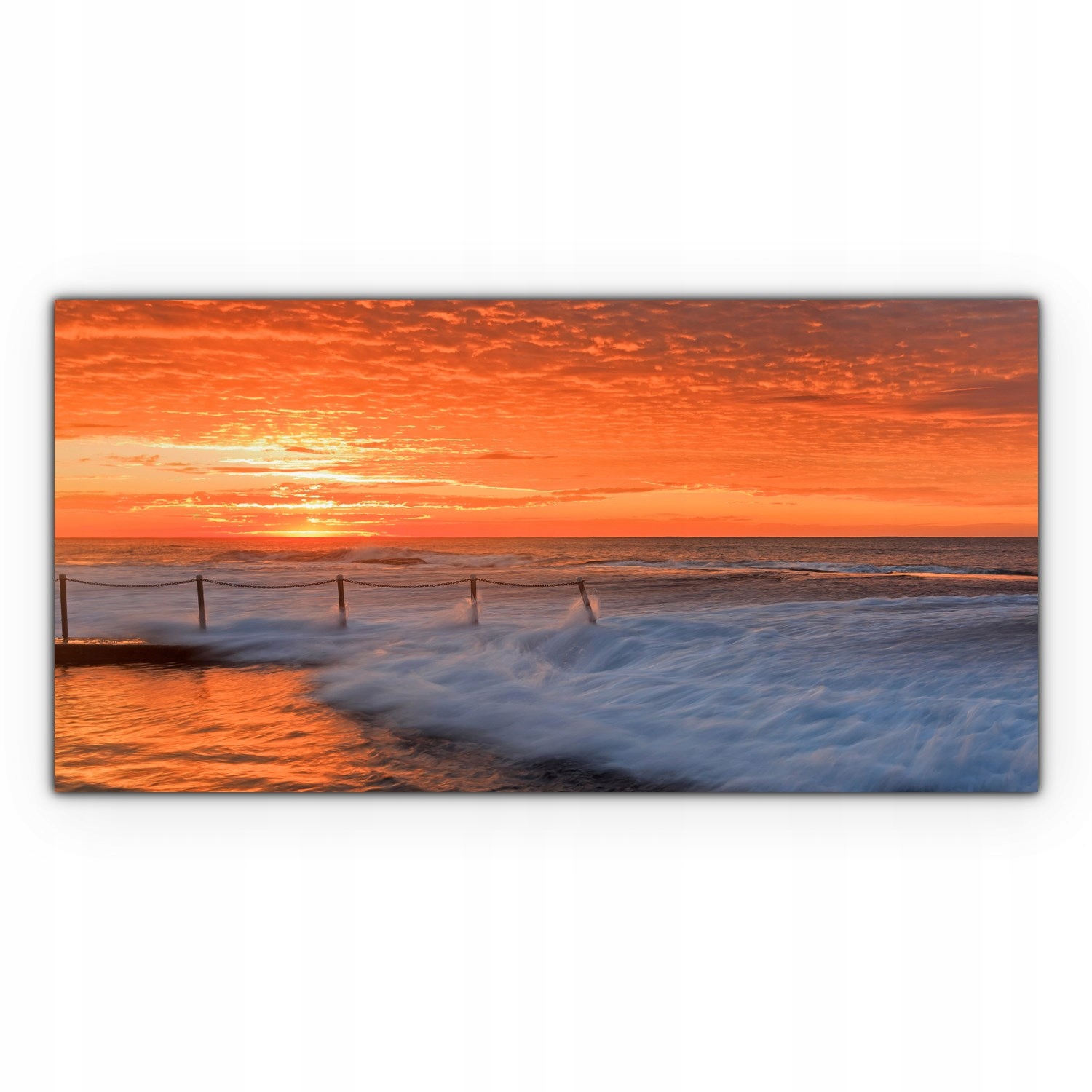 

foto-obraz na płótnie 120x60 Ocean Zachód Słońca