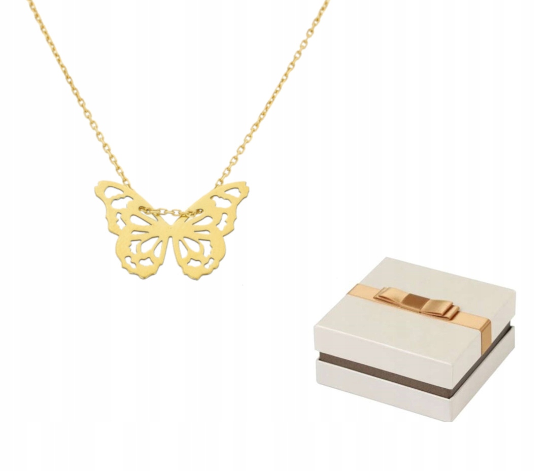 Zlato 585 Náhrdelník Zlatý Motýl 14 karátů ZN24
