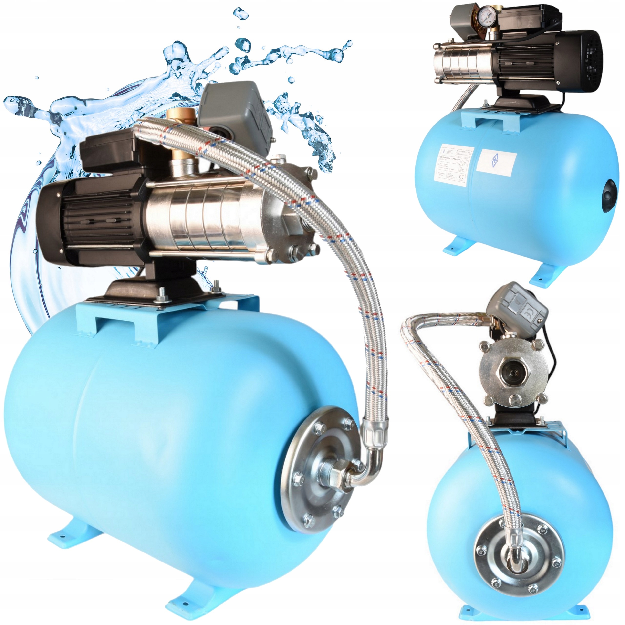 Hydrofor Na Vodu 50L Čerpadlo Alpinox 1100W Silné rotory Inox Premium 7800 l/h