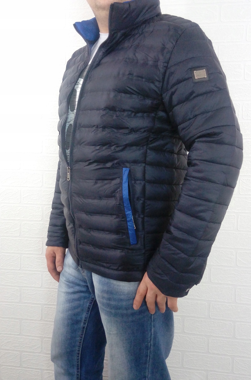 Granatowa pikowana kurtka męska Rozmiar M