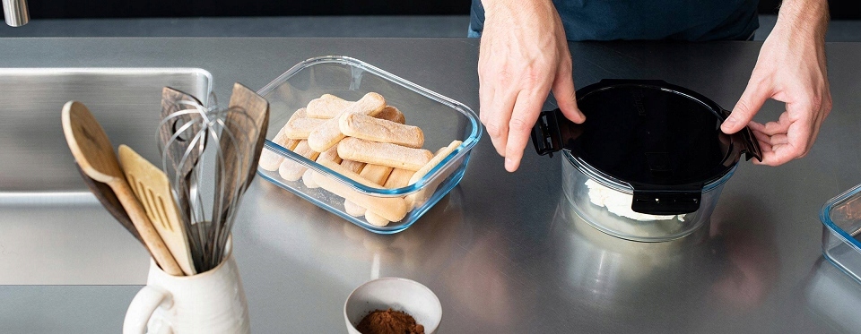 Pojemnik szklany żaroodporny zamykany naczynie FRESH 1,75 L Kształt okrągły