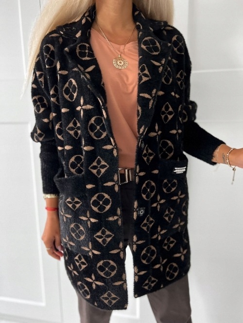 Płaszcz Wiosenny Damski Alpaka Ciepły Wełna Kolory Marka inna