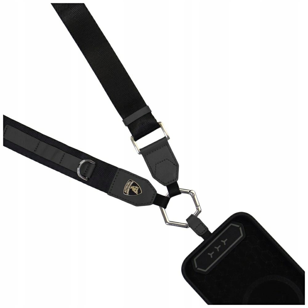 Univerzální vodítko Lamborghini D1 Crossbody Webbing Strap černé