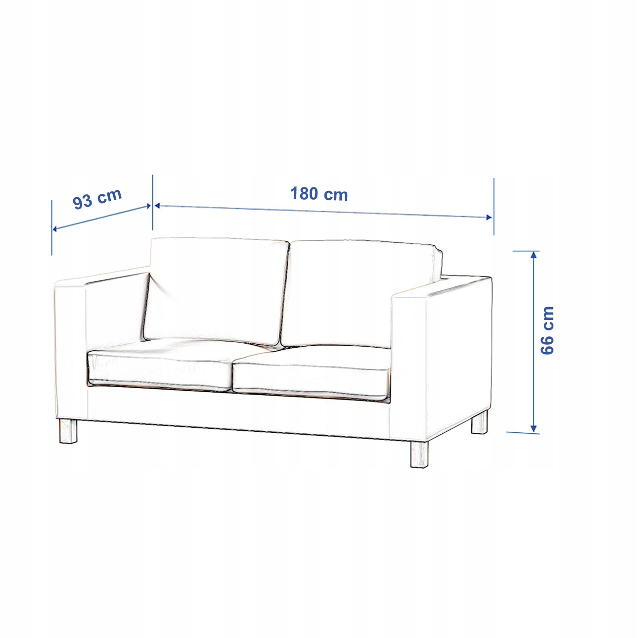 Potah na rozkládací pohovku Karlanda krátký Ikea fialový