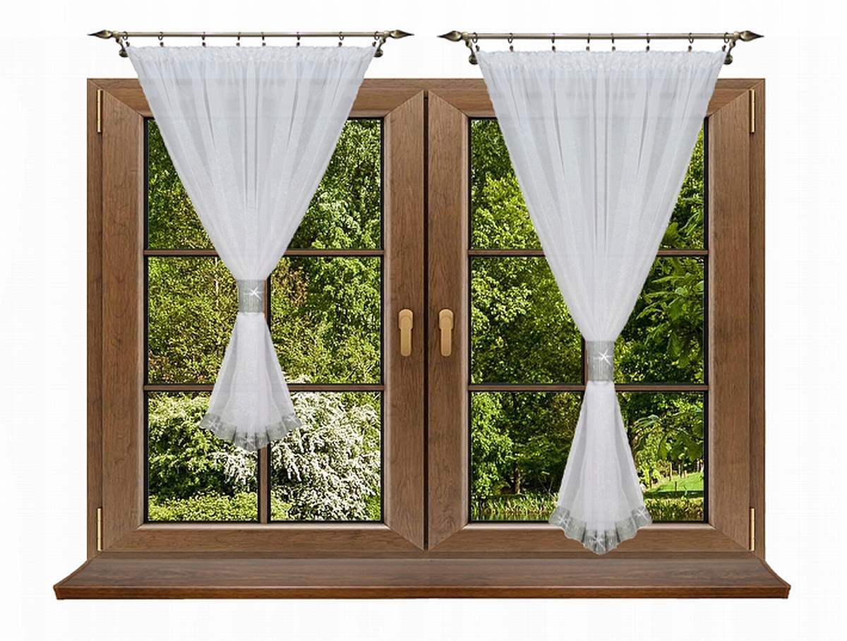 FIRANKI FIRANA FIRANKA GOTOWA WOAL TAŚMA CYRKONIE Materiał woal