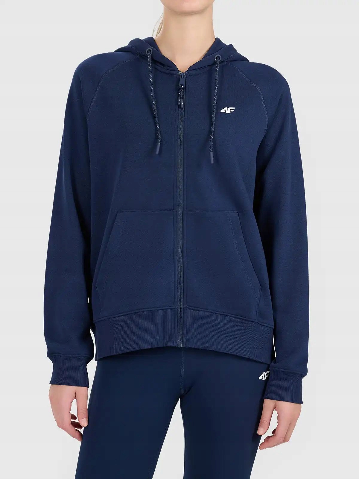 Bluza Damska Dresowa 4F Rozpinana Z Kapturem Sportowa L F2535 SS26