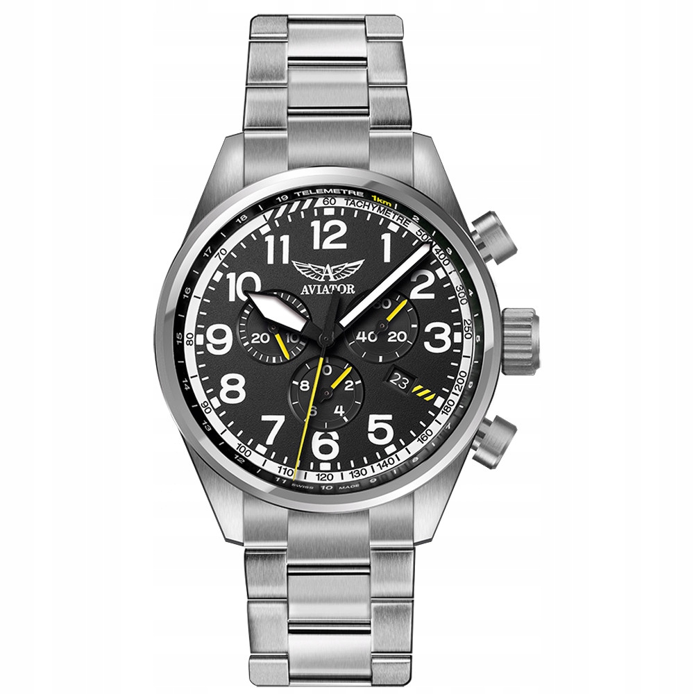 Pánské Hodinky Aviator V.2.25.0.169.5 stříbrný náramek