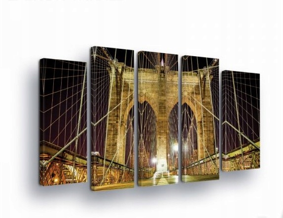 Obraz 150x100 Brooklynský most New York noc mesto architektúra krajina