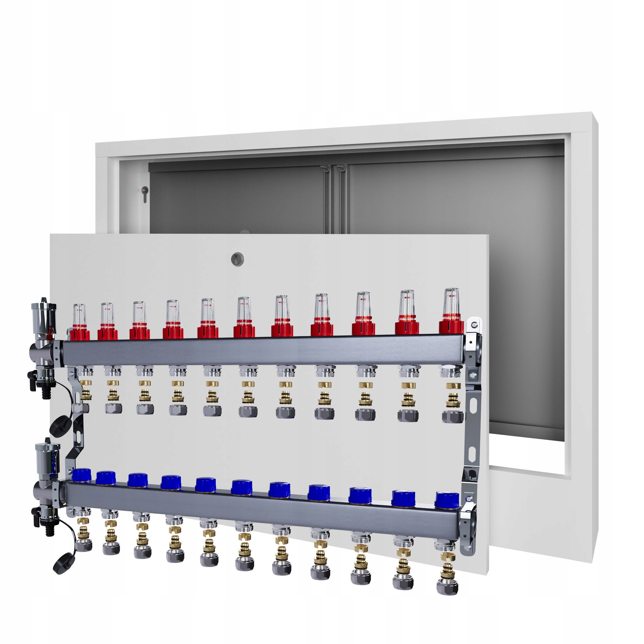 Nerezový rozdělovač pro podlahovku 11 a nástěnný box Pex