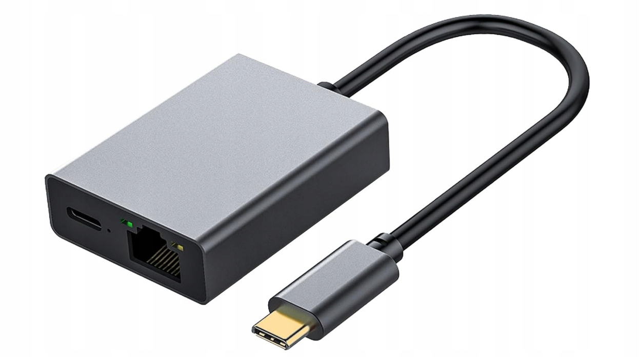 ADAPTER PRZEJŚCIÓWKA 100W USB-C DO ETHERNET RJ45 1000MB/S DO MACBOOK