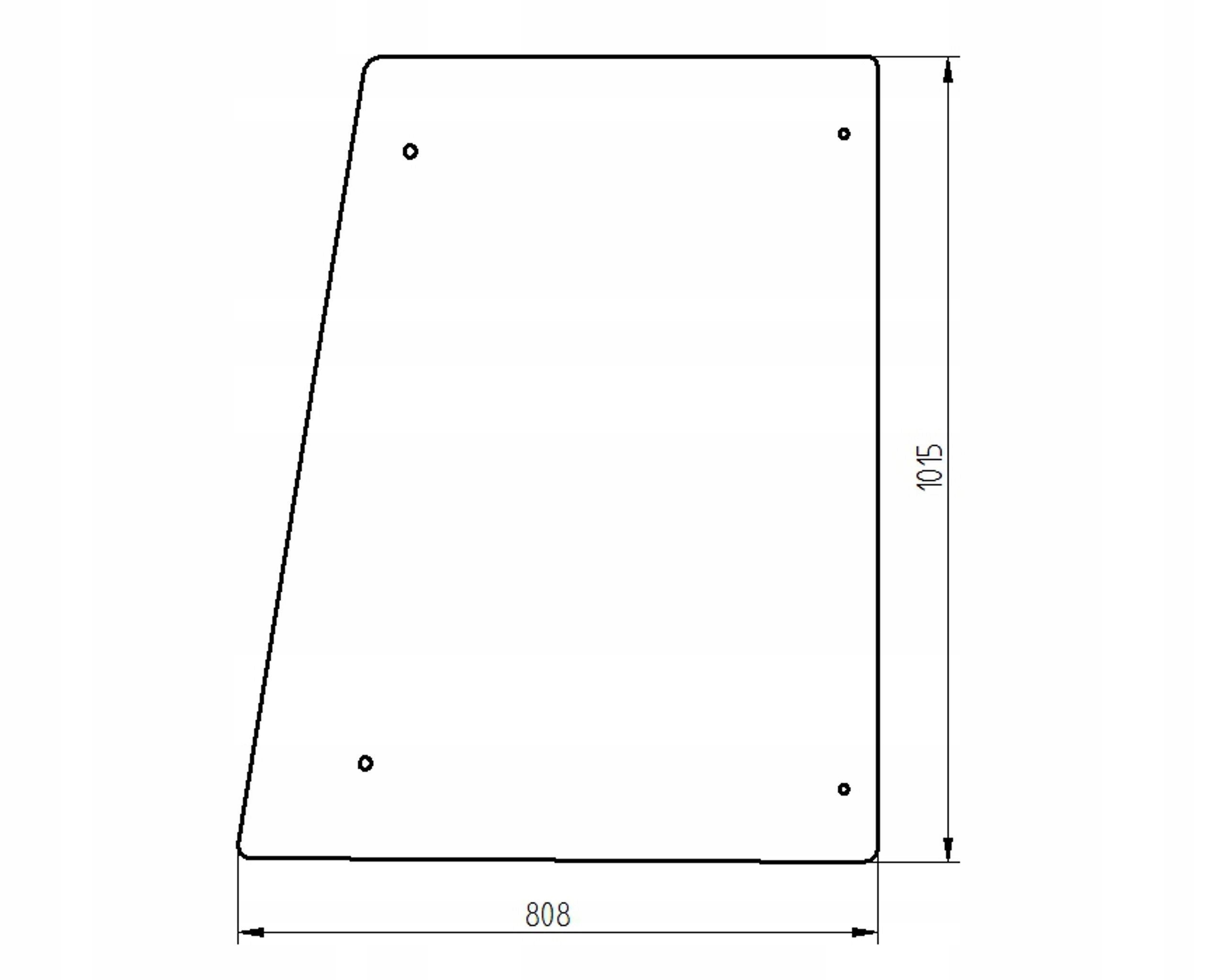 sklo Case Terex Fermec Mf horní dveře MA3512934M1