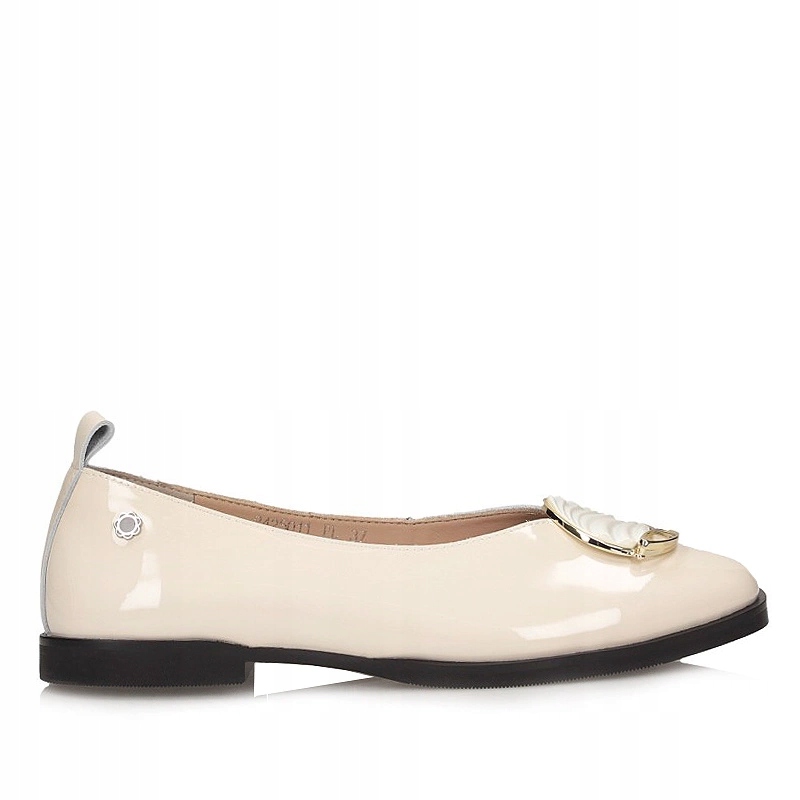 Lakované béžové dámské polobotky Tuffoni 2425011PL Beige