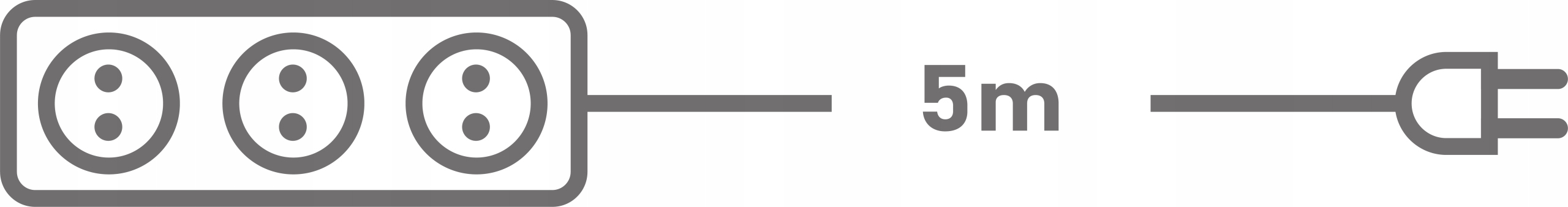 PRZEDŁUŻACZ ELEKTRYCZNY SIECIOWY 3 GNIAZDA 5M Model LB0192-5