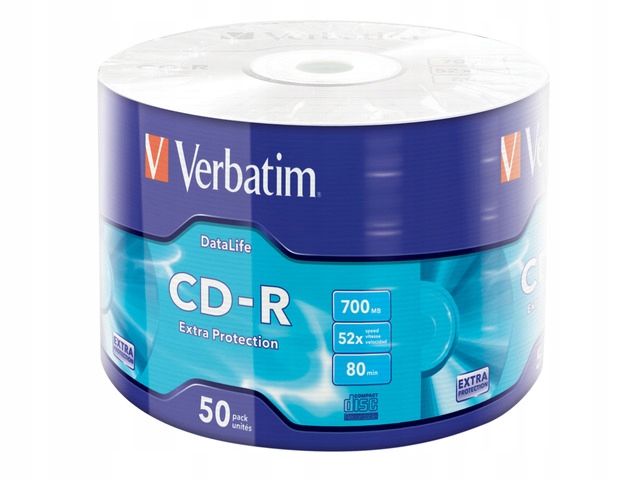 

Płyty CD Verbatim Cd-r 700 Mb 50 szt.