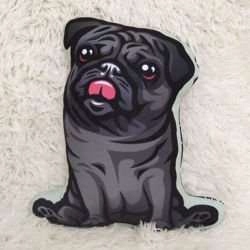 Levně Polštář Pes Černý Mops Psiakrew Midi