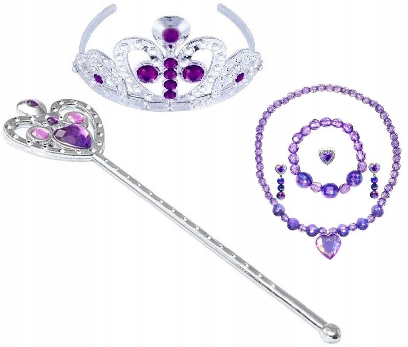 ZESTAW BERŁO KORONA NASZYJNIK KSIĘŻNICZKA ZOSIA