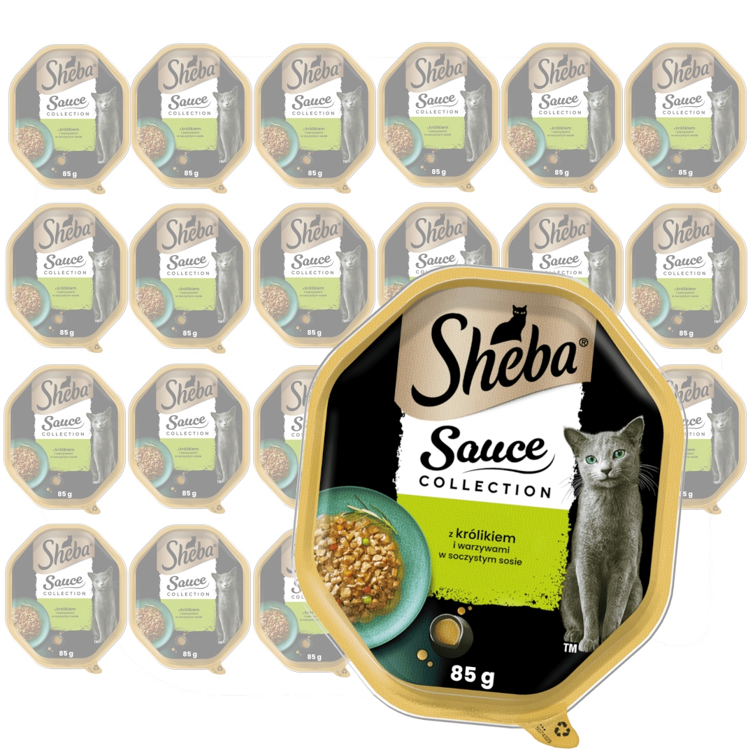 Sheba Sauce Collection 22x85 g Krmivo pro kočky Králík Se Zeleninou v omáčce