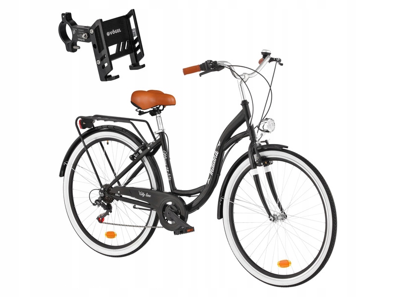 Rower miejski Indiana Moena S7B 28 cali (rama 17 cali) 2023 Czarny Uchwyt