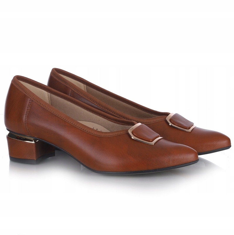 Dámské lodičky Aspena KX-2745/LP116 R128 hnědé, Kůže VEL.36