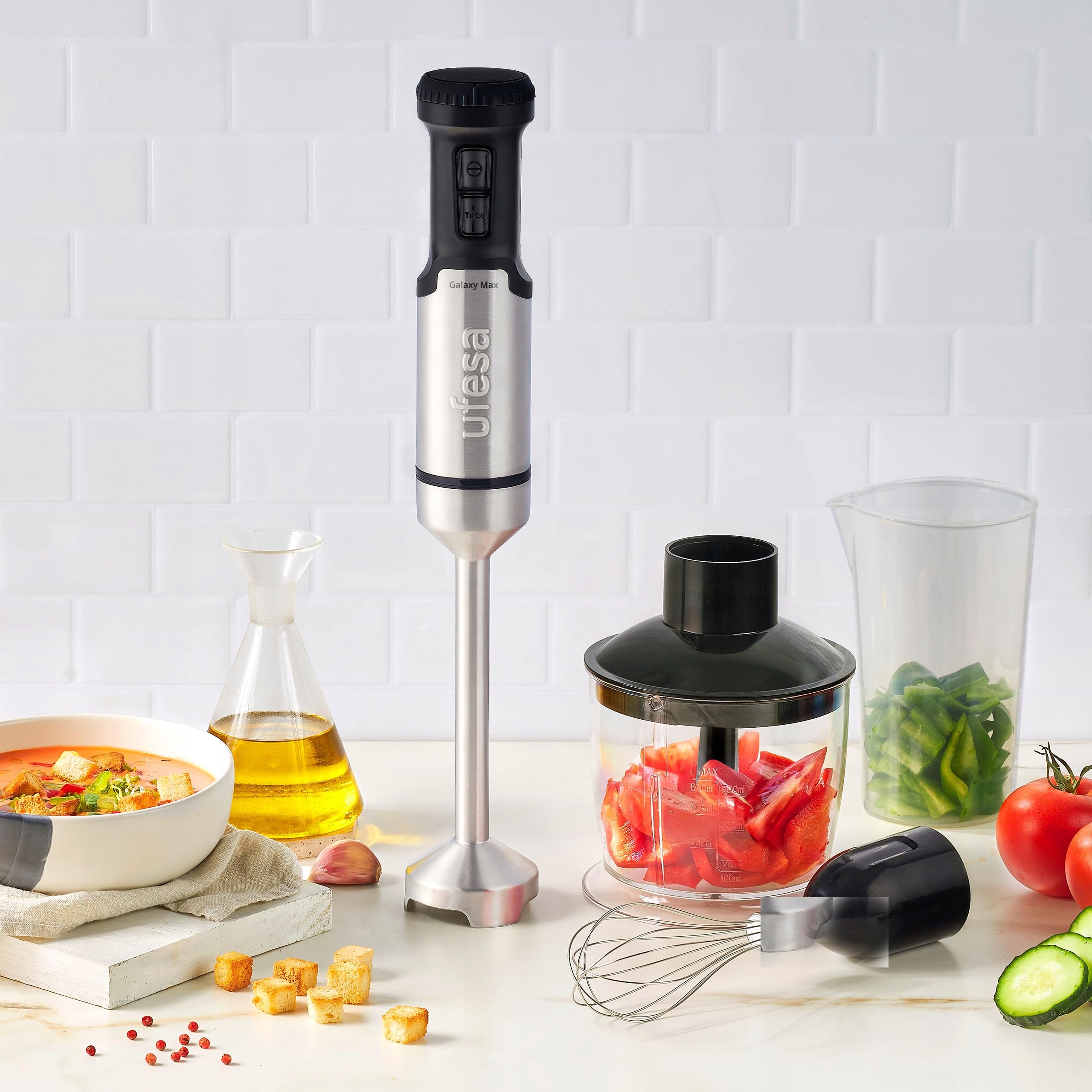 UFESA Galaxy Max Blender Ręczny 1200W 24 Prędkości Turbo Ostrza BPA Free — miniatura 6