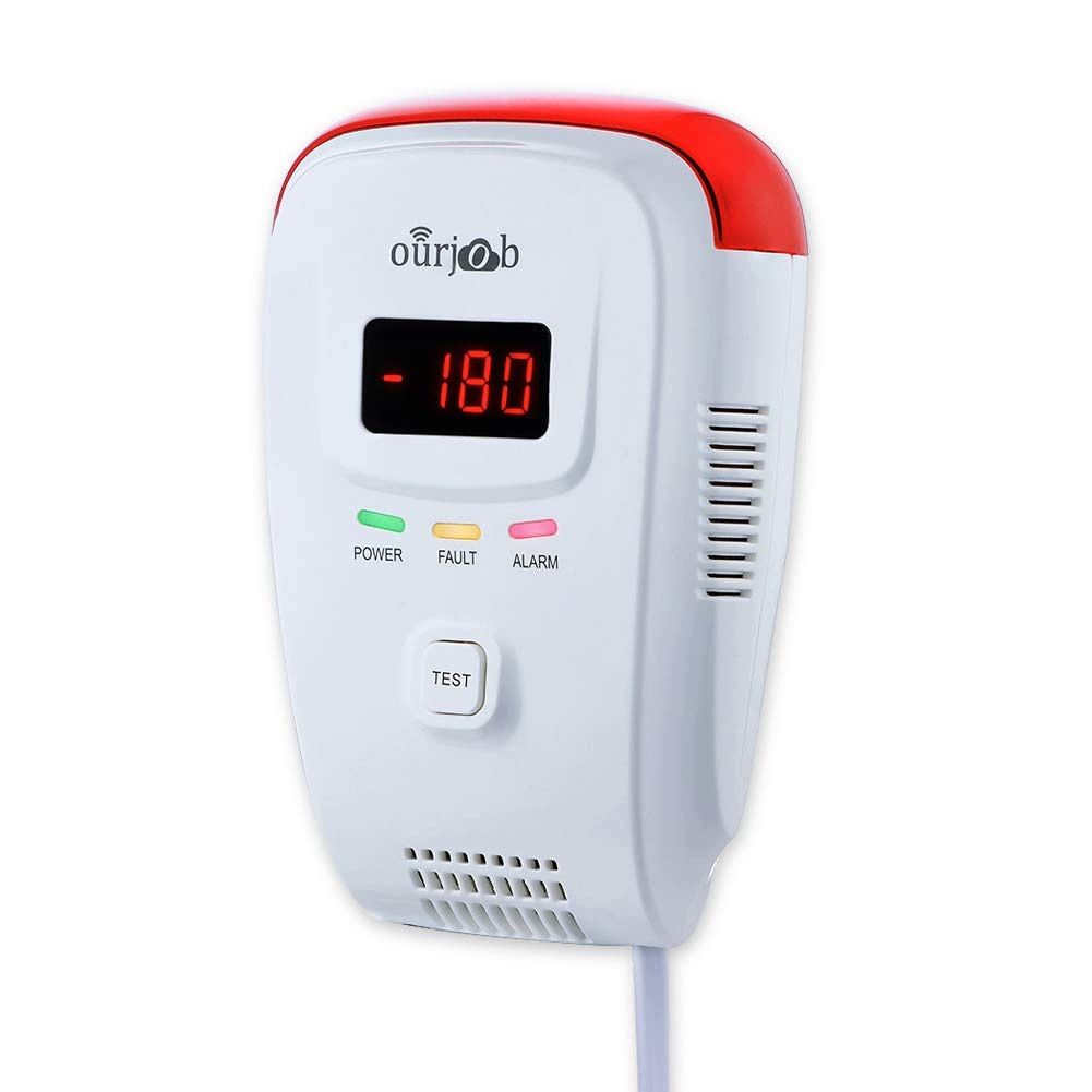 Detektor Plynu Lpg Metan Propan Butan Alarm 80DB Displej