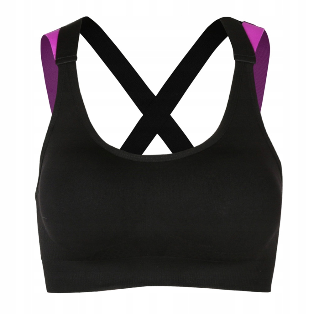 1Pc czarny bezprzewodowy biustonosz sportowy bez rękawów joga Fitness Top