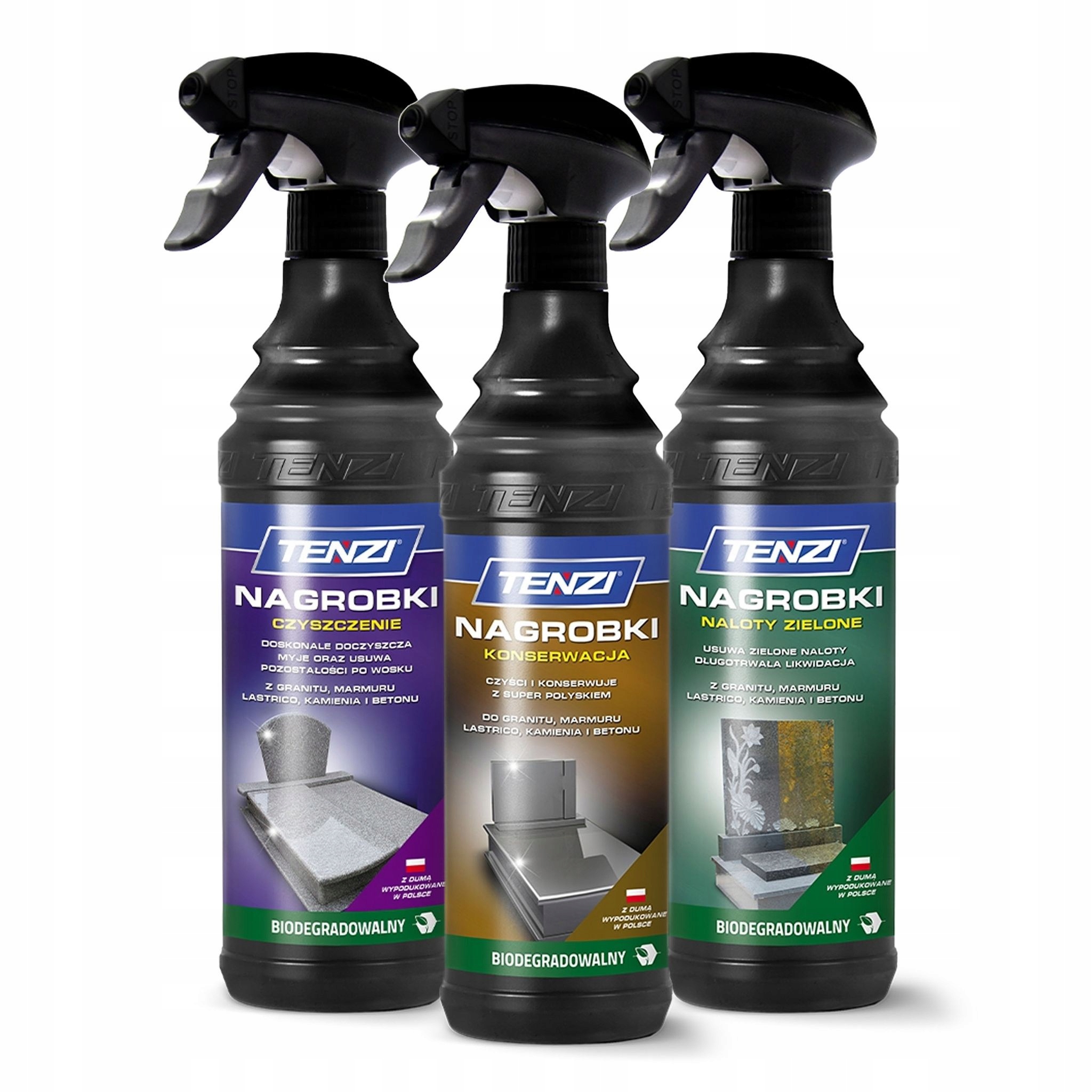 Levně Sada Tenzi Náhrobky Čištění Údržba Nánosy na náhrobky 3x600 ml