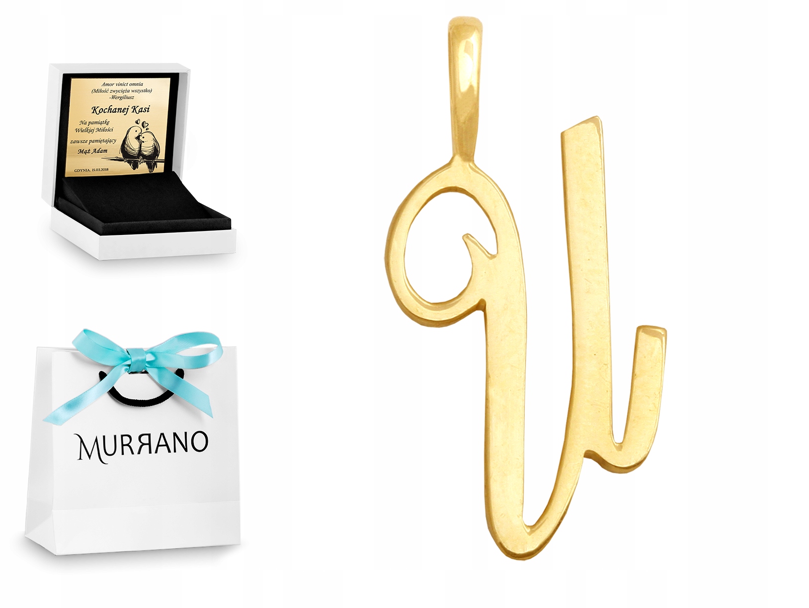 

Złota Zawieszka 585 Literka Fantazyjna Prezent