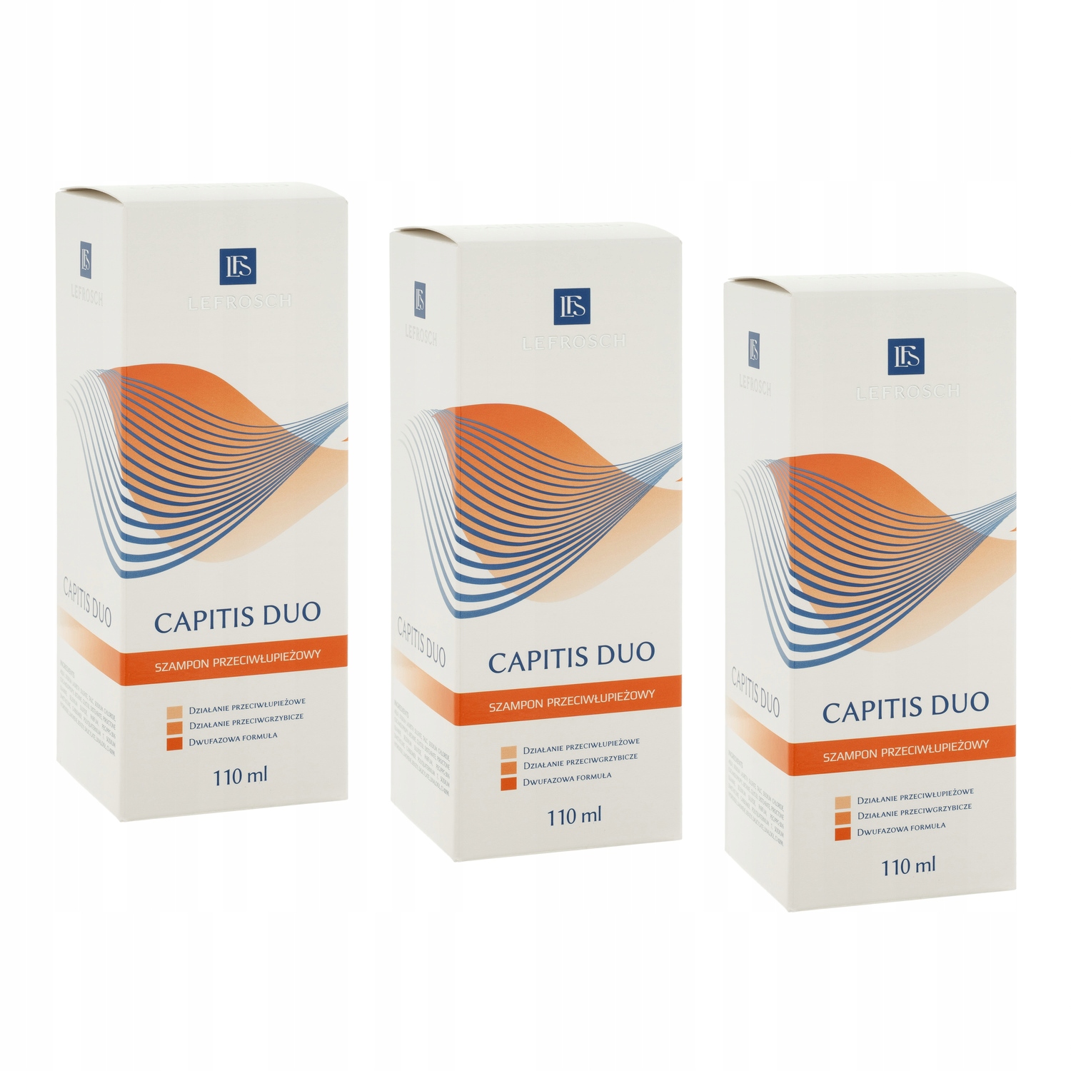 Szampon przeciwłupieżowy Capitis Duo Lefrosch Zestaw 3x110 ml