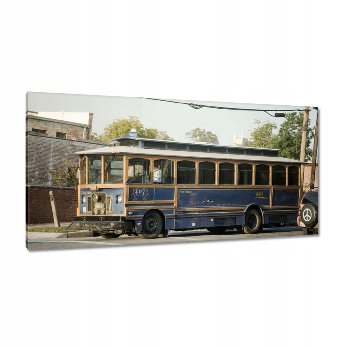 Obrazy 115x55 Historický trolleybus