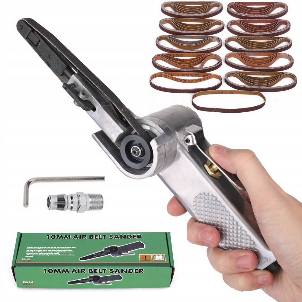 Pneumatická Pásová Bruska 330X10 MM, Adaptér Brusného Pásu