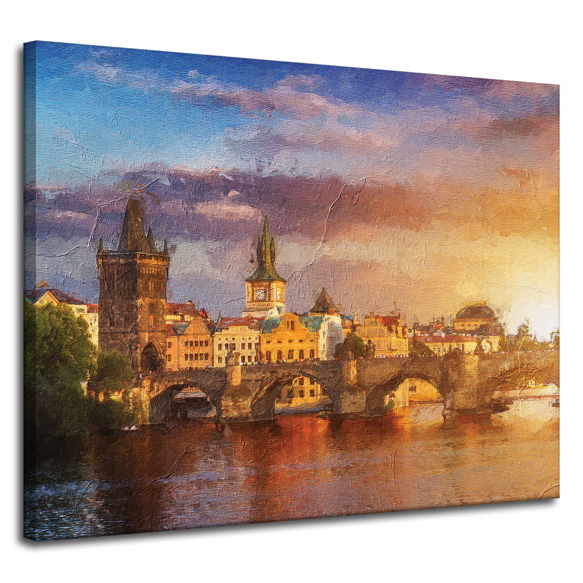 Obraz na plátně Olejové město Styl Umění Architektura 100x80 cm