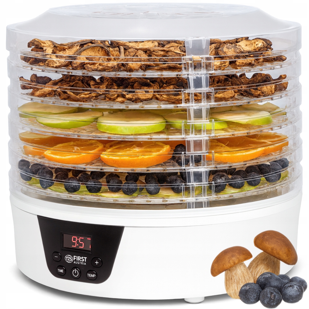 Elektrická sušička na a ovocie, zeleninu a bylinky 380 W s reguláciou teploty