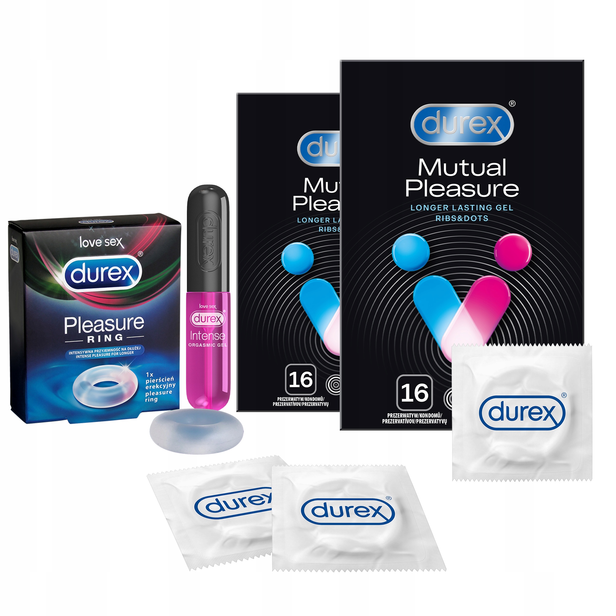 

Durex erotyka prezerwatywy 32 żel nakładka zestaw