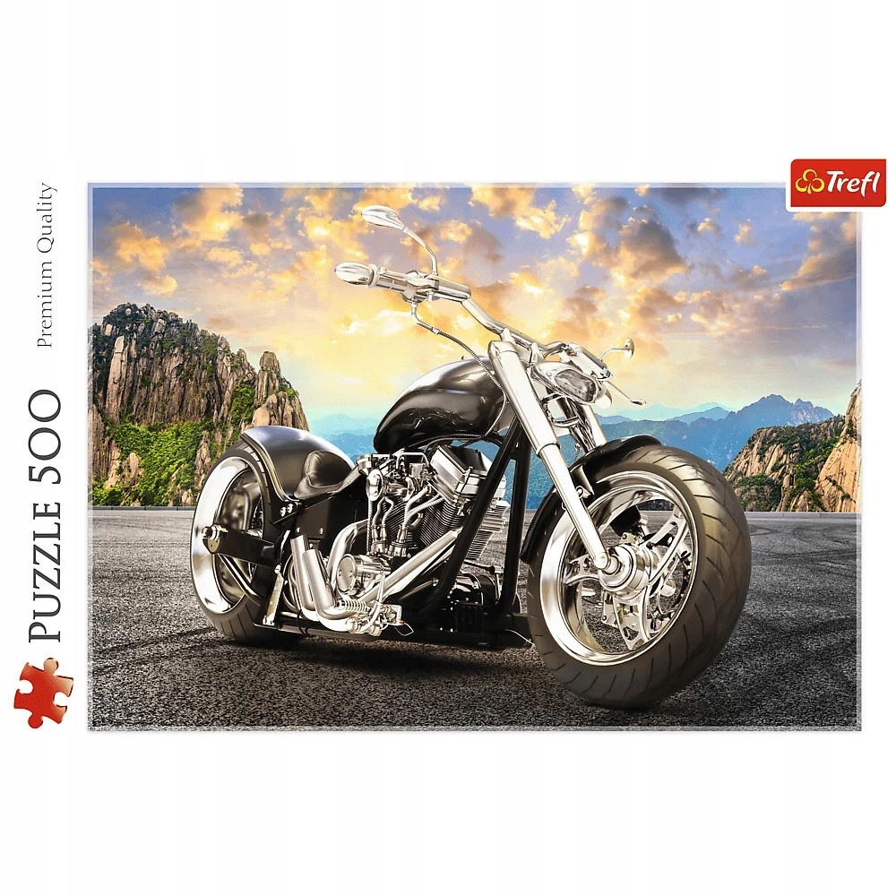 Puzzle 500 elementów Czarny motocykl TANIE PUZZLE! EAN (GTIN) 5900511373844