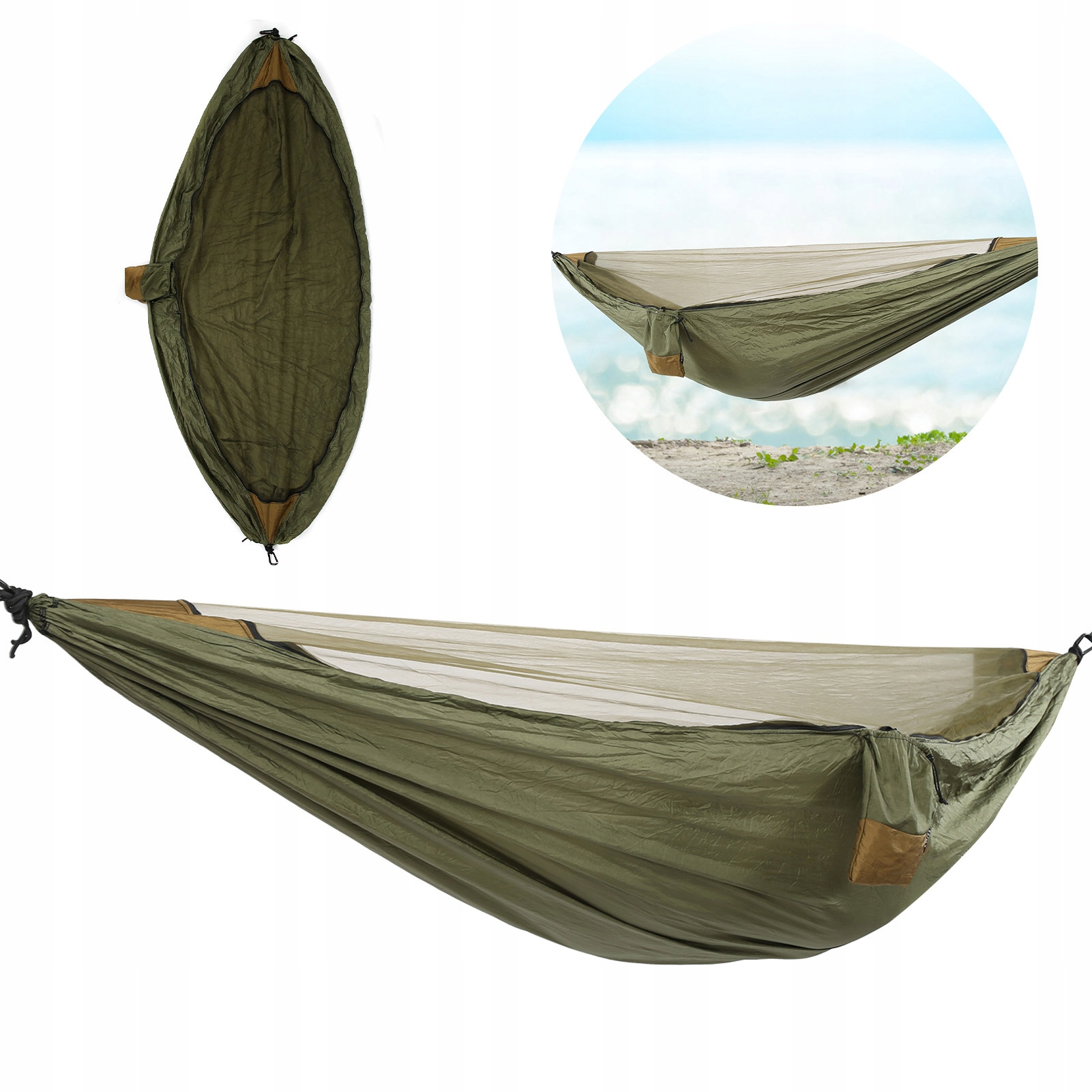 Turistická Hojdacia Sieť Na Prežitie S Moskytiérou Na Piknik, Vhodná Na Výlet, 300 Kg