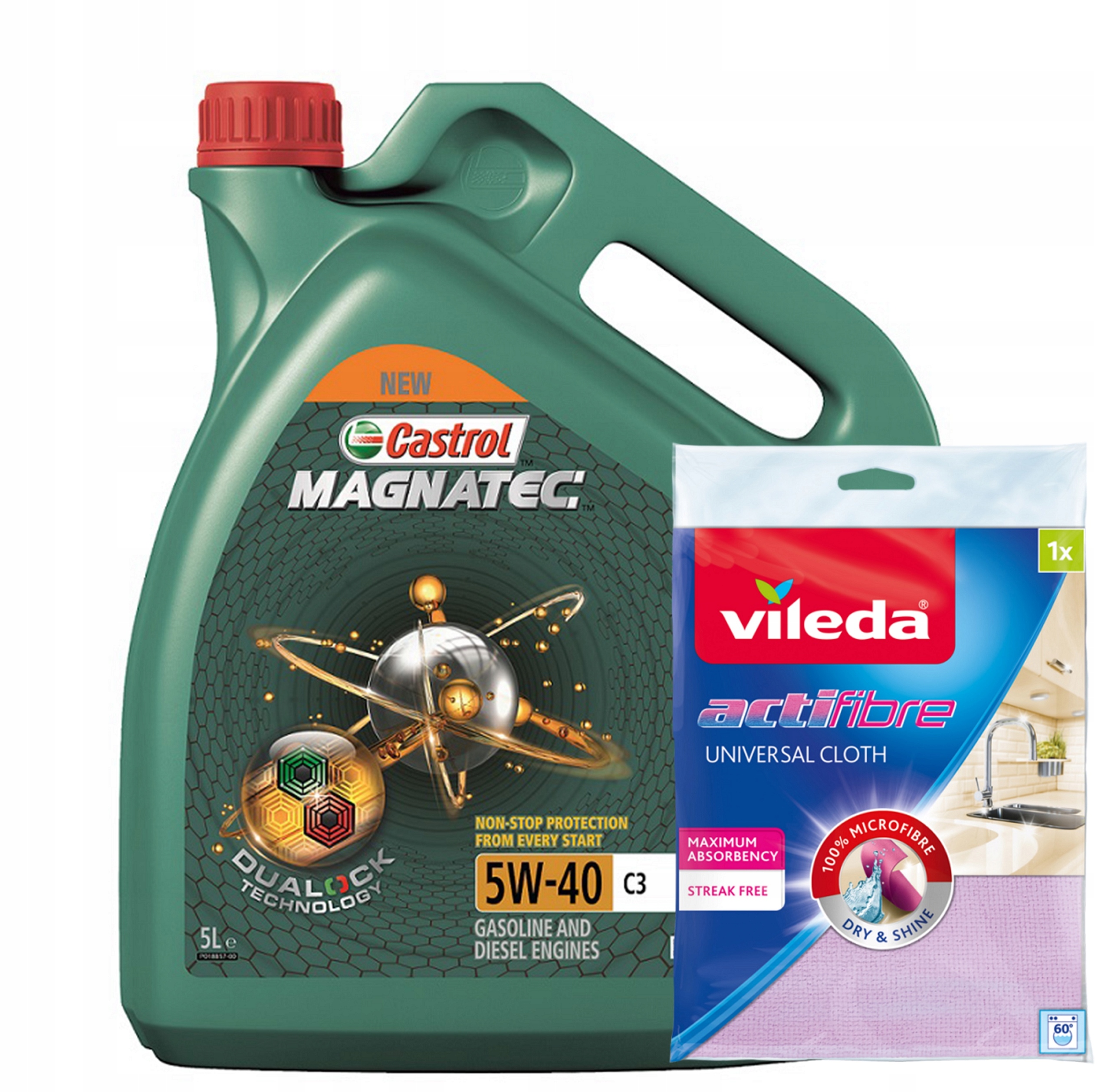 

Olej Silnikowy Castrol Magnatec 5W-40 C3 5L+Vileda
