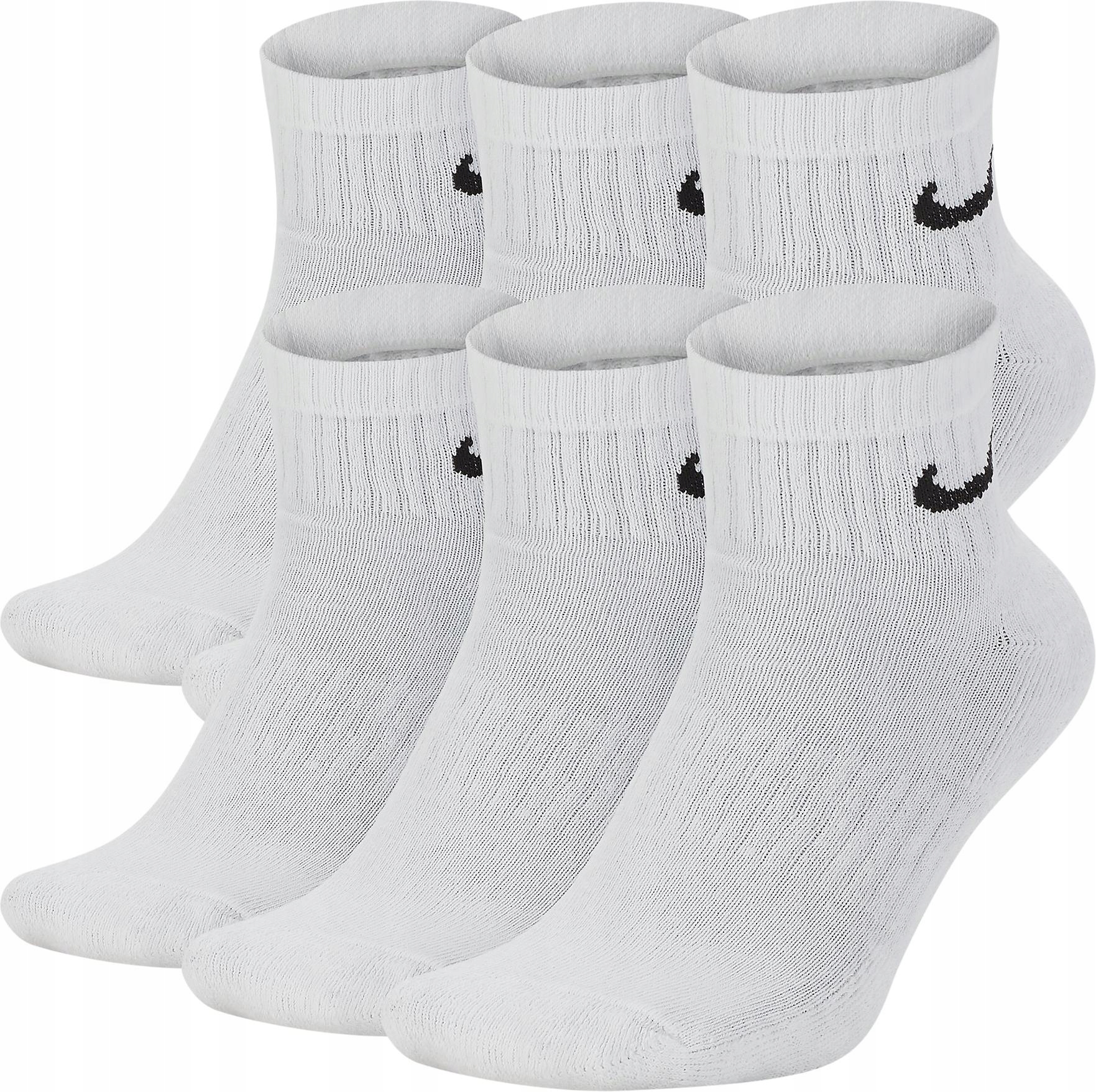 Nike Ponožky Y Nike Everyday 6PACK White