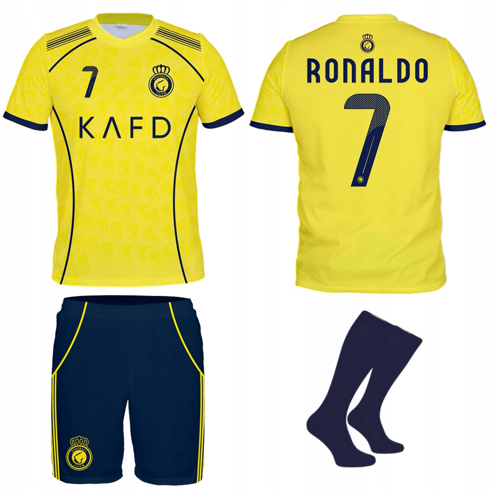 Souprava Ronaldo Yellow-gr, tričko, kraťasy a štulpny velikost M-164