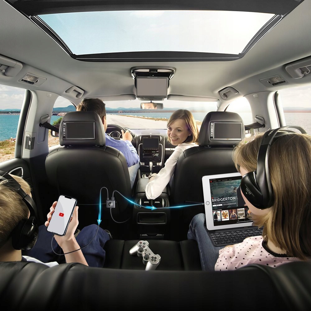 ŁADOWARKA SAMOCHODOWA 2x USB-C PD 3xUSB 72W KABEL Kod producenta JR-CL05